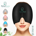 ReliefAura Premium Migraine Relief Cap | Light-Blocking Wearable Ice Pack Wrap